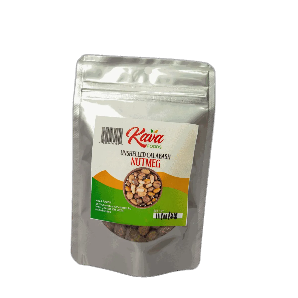Kava Foods Unshelled Calabash Nutmeg 2oz