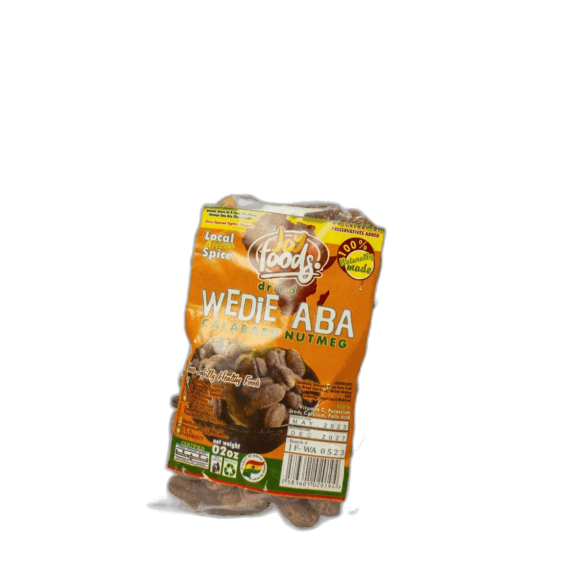 Joy Foods peeled Wedie Aba / Calabash Nutmeg 2oz