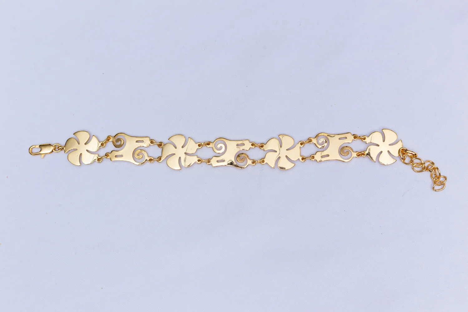 Adinkra Symbols Gold Bracelet