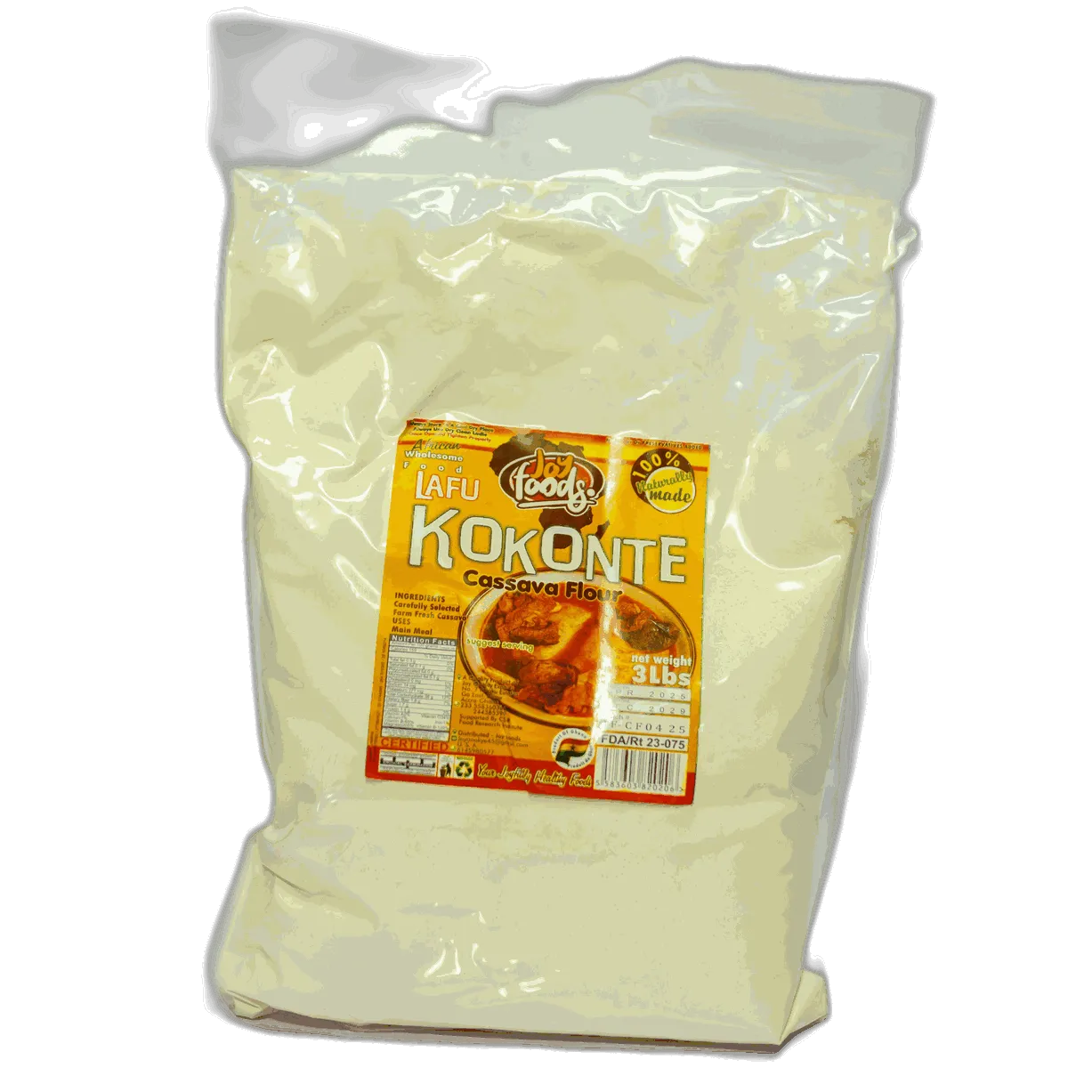 Joy Foods Kokonte Cassava Flour - Lafu -3lb